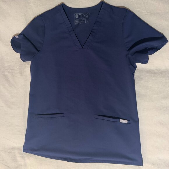 Figs Navy Casma Small Scrub Top - Picture 2 of 2